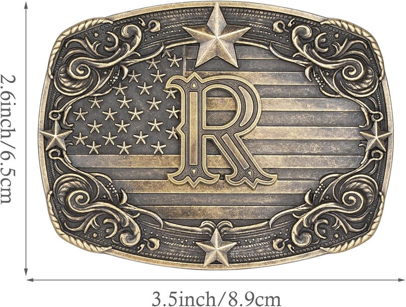 Flipslo Store Western Belt Buckle for Men Women Initial Letter A to Z Cowboy Belt Buckle Texas Buckle hebillas vaqueras para hombre - Image 2
